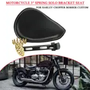 Motorcycle 3" Spring Solo Bracket Seat For Harley Chopper Bobber Custom