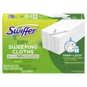 Swiffer Sweeper 5.4 in. Dry Sweeping Cloths Microfiber Dust Mop Refill 52 pack