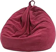 ZLYTQZHGBHD Leisure Folding Corduroy Lazy Sofa, Bean Bag Sofa Tatami (Color : Red)