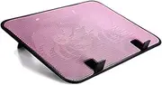 aptop Cooling Tray 14 inch Notebook Cooler 5v Dual Fan USB External Laptop Cooling Pad Slim Stand High Speed Silent Metal Panel Fan Laptop Cooler(Pink)