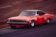 Sam Posey driving his Dodge Charger 1970 Motor Racing Old Photo 1