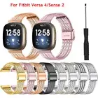 Metal Strap Stainless Steel Mesh Watch Band Wristband For Fitbit Versa 4/Sense 2
