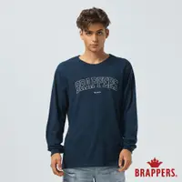 在飛比找蝦皮商城優惠-BRAPPERS 男款 弧形LOGO印花T恤-丈青