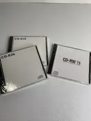 (2) 1 Pk CD-R CDR Music 74Min Media Recordable CD Disc New Sealed + CD-RW74 NEW