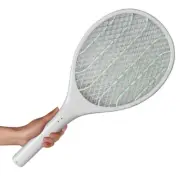 Electric Fly Swatter 2700V Handheld Insect Killer Racket with 3-Layer Mesh USB C