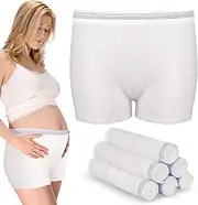 Washable Mesh Pants 4 Pack Postpartum Underwear Hospital Provide for Surgical Recovery,Incontinence, Maternity (L/XL(13-39 in))