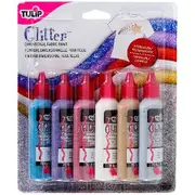 Tulip Dimensional Glitter Fabric Paint 6 Pack