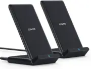 Anker Wireless Charger, 2 Pack PowerWave Stand, Qi-Certified, 7.5W for iPhone 11