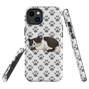 For iPhone 14 Case Tough Protective Cover, Tuxedo Cat