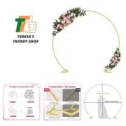 9.2 FT Large Circle Balloon Arch Stand Gold Metal Round Arch Backdrop Stand f...