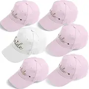 [LotsBuyLots] Bachelorette Party Hats,Set of 6 Embroidered Adjustable Bride Tribe Hats for Bridal Shower,Wedding,Engagement