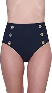 [Gottex] Women’s Monte Carlo High Waist Bikini Bathing Swimwear Bottom with Front and Back Lining Swim Essential