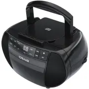 Portable Top-Loading CD Boombox with AM/FM Stereo Radio and Cassette Player/R...