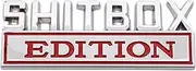 Shitbox Car Emblems, 1Pc Car Shitbox Edtion Badge, Car Exterior Emblems Badge Sticker Decal, Big Size Shitbox Car Stickers, sh-it Box Edition Emblem Letter Sticker for, Trucks etc
