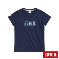 在飛比找蝦皮商城優惠-EDWIN 丹寧感印花短袖T恤(丈青色)-女款