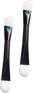 2pcs Double-headed Facial Treatment Brush Skin Care Face Brush Hairless Moisturizers Applicator Face Mud Brush Cream Mask Brush Face Mask Applicator Women Mask Applicator Black NOLITOY