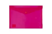 Icon IF463 PP Document Wallet A4 Button Closure Red