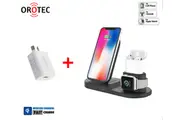 3-in-1 Fast Charge Wireless Charger Stand (Square) with Qualcomm Charger