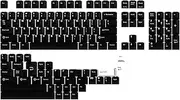 DROP GMK White-On-Black Custom Mechanical Keyboard Keycap Set - 146-keys, Doubleshot ABS Bow, Cherry Profile, for 60%, TKL, 1800 Layouts, etc.,