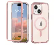 iPhone 15 Case,Shockproof Phone Case ,Scratch-Resistant Back Cover-Pink