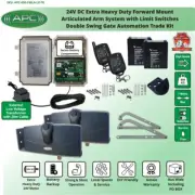 Articulated Arms Double Driveway Gate Motors External Transformer Trade Kit