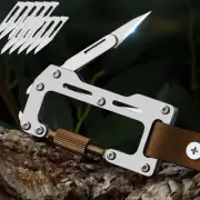EDC Pocket Multi Tools Keychain Carabiner Folding Utility Knife Scalpel Blade
