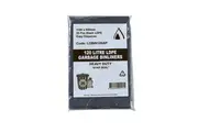 50Pcs X 120L Black Garbage Ldpe Heavy Duty Bin Liners All Purpose Bags