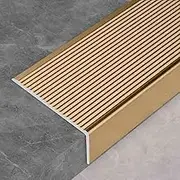 Aluminium Stair Nosing, Outdoor Indoor Stair Edge Protector Stair Edge Trim, Edge Guard Strip for Tile Carpet Wooden Stair(Gold,10x3x90cm)