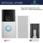 Ring HD Video Wireless 3D Doorbell Plus With Chime Pro + Quick Release Battery