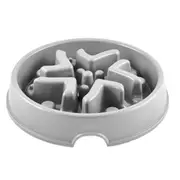 All Fur You Bamboo Slow Feeder Eco-Friendly Pet Dog Bowl Grey