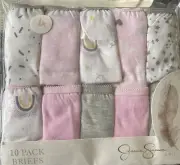 Jessica Simpson Hipster Girls' 10 Pack of Assorted Brief Underwear Size 4