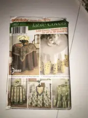 CRAFTS UNCUT SIMPLICITY 5467 Sewing Pattern FABRIC TABLECLOTH TABLE COVER RUNNER