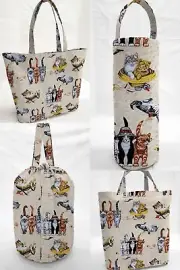 Beach Cats Reusable Fabric Gift Bags and/or Tote Bags