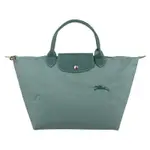 LONGCHAMP PLIAGE 大馬短把尼龍手提包/薄荷綠M