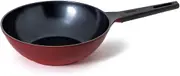 Neoflam Amie Induction Wok Pan, Red, 30 cm Size