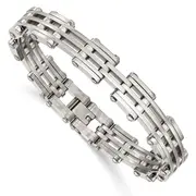 Stainless Steel Chisel Polished 7.75 Inch Link Bracelet