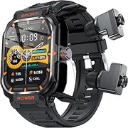 UYRGT Smart Watch with Headphones,iOS and Android Phones,2 inch Full Touch Screen,Fitness Tracker,Answer/Make Call,Voice Recording,Sleep Monitor,Music Player,for Men and Women