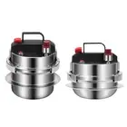 Small Home Pressure Cooker Soup Cooking Pot Portable Pressure Canner Cookware