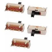 5Pcs 3 Position 4P 1P3T Panel Mount Mini Slide Switch Latching Switch