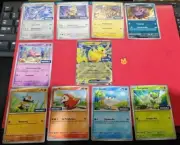 Pokemon Indomilk Promo Pikachu Meowth Complete Set 10 cards Stamped Indonesia