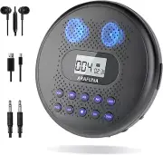 ARAFUNA Portable CD Player with Dual Stereo Speakers, Rechargeable CD Player for