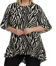 Taking Shape TS Virtuelle 16 P Petite Zebra Tunic NWT Rrp $120