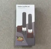 recolte Electric Salt & Pepper Mill Mini Slim Set of 2 Gray RMM-1(GY) 22ml New