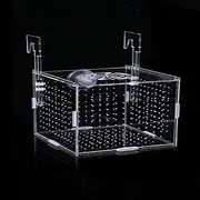 Acrylic Fish breeding Box, Fish Separation Breeder Box Acrylic Fish Tank Breeding Isolation Box for Aquarium Hatchery Incubator with Suction Cups for Baby Fishes Shrimp Clownfish (6*4*4inch)