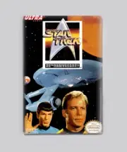 STAR TREK - 2"x3" FRIDGE MAGNET (nintendo nes game box art retro 80s)