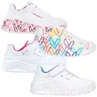 Skechers Junior Girls Uno Lite Trainers JGoldcrown Lightweight Memory Foam