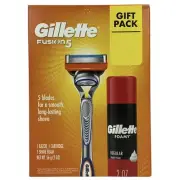 Gillette® Fusion5 Shaving Gift Pack Box Razor Cartridge Shave Foam