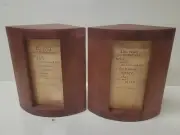 Maya Angelou Life Mosaic Wood Bookends RARE for the Hallmark Book Lover