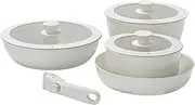 Nonstick Cookware | Ceramic Cookware Set | Safe Portable Ceramic Oven Cooktop Utensils Induction Kitchenware for Home Apartment Cooking Picnic