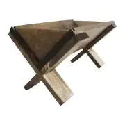 Wooden Manger Desktop Sculpture Nativity Scene for Home Study Room Office